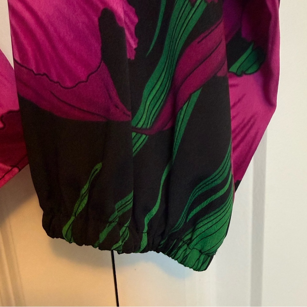 MICHAEL Michael Kors Floral Blouse - Black and Pink - Picture 6 of 6